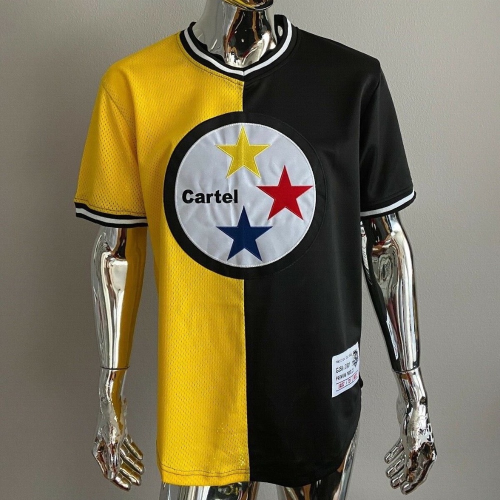 Finest Thread Luxury Goods New York Premium Label Men's Jersey BlackYellow Sz XL